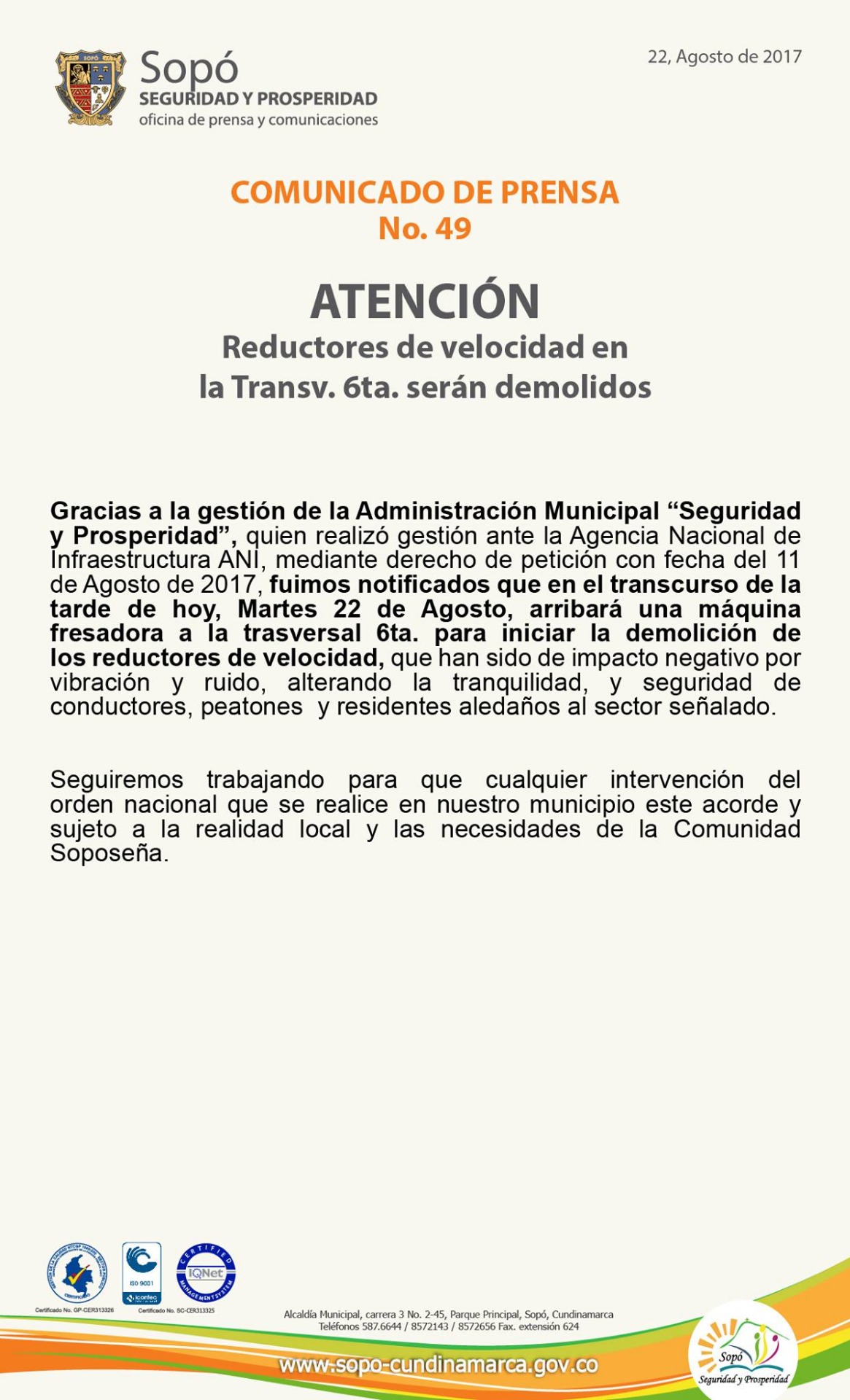 COMUNICADO DE PRENSA
